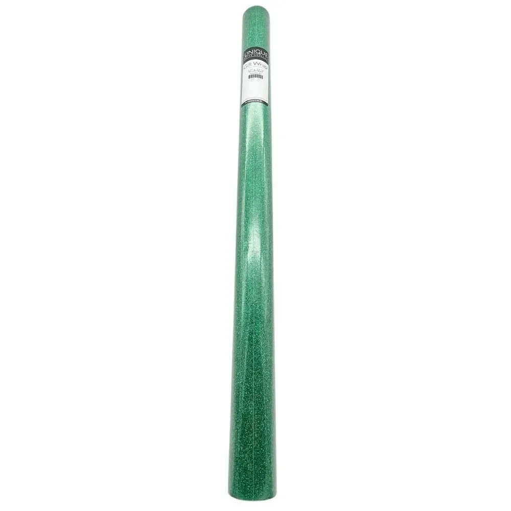 NWT Paper Source Green Glitter Wrapping Paper Roll 27.5”x59” Christmas Gift Wrap